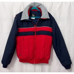 Roffe Zip Up Jacket, red & navy blue, M/L